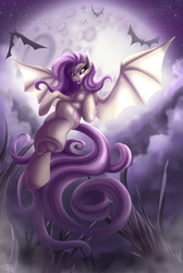 Size: 807x1200 | Tagged: safe, artist:falleninthedark, fluttershy, g4, female, flutterbat, flying, solo, underhoof