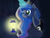 Size: 2048x1536 | Tagged: safe, artist:bratzoid, princess luna, firefly (insect), pony, g4, ethereal mane, female, firefly lamp, lamp, lantern, magic, mare, snow, snowfall, solo, starry mane, telekinesis