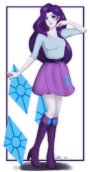 Size: 628x1200 | Tagged: safe, artist:clever-bee, rarity, equestria girls, g4, female, solo