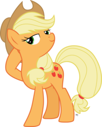 Size: 5114x6378 | Tagged: safe, artist:abadcookie, applejack, g4, absurd resolution, female, simple background, smiling, solo, transparent background, vector