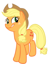 Size: 5160x6578 | Tagged: safe, artist:abadcookie, applejack, g4, my little pony: friendship is magic, the return of harmony, absurd resolution, female, grin, simple background, solo, transparent background, vector