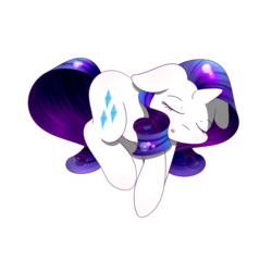 Size: 800x800 | Tagged: safe, artist:mister-true, rarity, g4, :o, askfillyrarity, cute, eyes closed, female, filly, filly rarity, floppy ears, heart, sleeping, solo, younger