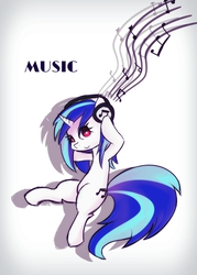 Size: 2500x3500 | Tagged: safe, artist:burnoid096, dj pon-3, vinyl scratch, pony, unicorn, g4, female, headphones, high res, smiling, solo