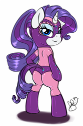 Size: 465x700 | Tagged: safe, artist:pia-sama, idw, rarity, pony, friendship is magic #29, g4, spoiler:comic, bipedal, diamante elegante, female, simple background, solo