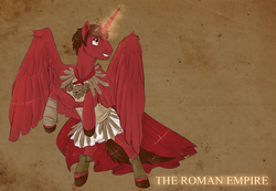 Size: 2000x1387 | Tagged: safe, artist:royvdhel-art, oc, oc only, pony, ponified, roman, solo
