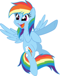 Size: 1129x1417 | Tagged: safe, artist:strawberrythefox1452, rainbow dash, pegasus, pony, g4, female, flying, open mouth, open smile, pointing, simple background, smiling, solo, transparent background, vector