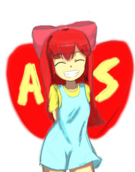 Size: 1089x1384 | Tagged: safe, artist:jumboz95, apple bloom, equestria girls, g4, grin, smiling, solo