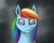 Size: 1500x1200 | Tagged: safe, artist:kopaleo, rainbow dash, pony, g4, eye, eyes, surreal, usb, wingding eyes