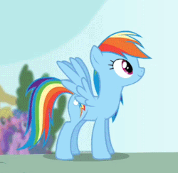 Size: 344x336 | Tagged: safe, edit, edited screencap, screencap, amethyst star, cherry berry, rainbow dash, sparkler, pegasus, pony, g4, pinkie pride, animated, background pony, female, i can't believe it's not superedit, mare, topkek