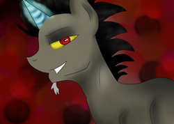 Size: 1000x712 | Tagged: safe, artist:rozzy3, discord, g4, male, ponified, solo