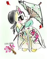 Size: 2000x2500 | Tagged: safe, artist:geekpony, oc, oc only, high res, kimono (clothing), solo