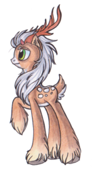 Size: 497x906 | Tagged: safe, artist:officerpony, oc, oc only, deer, deer pony, original species, solo