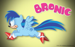 Size: 1024x640 | Tagged: safe, artist:bronic-the-hedgepony, pegasus, pony, flying, frown, glare, male, ponified, solo, sonic the hedgehog, sonic the hedgehog (series), spread wings