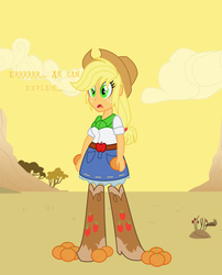 Size: 1500x1854 | Tagged: safe, artist:itoruna-the-platypus, applejack, equestria girls, g4, orange, tomodachi life