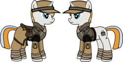 Size: 2014x1024 | Tagged: safe, artist:yarisk, oc, oc only, oc:holly grail, pony, unicorn, fallout equestria, clothes, ncr, new canterlot republic, uniform