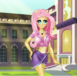 Size: 600x597 | Tagged: safe, artist:kimpossiblelove, fluttershy, equestria girls, g4, female, solo