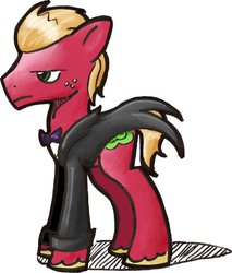 Size: 1331x1564 | Tagged: safe, artist:kriahfox, big macintosh, earth pony, pony, g4, clothes, male, solo, stallion, suit, traditional art, tuxedo