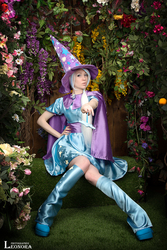 Size: 3840x5760 | Tagged: safe, artist:sabishiihoshi, trixie, human, g4, clothes, cosplay, hand on hip, hat, high heels, irl, irl human, photo, shoes, trixie's hat
