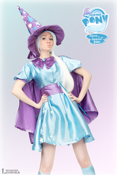 Size: 3840x5760 | Tagged: safe, artist:sabishiihoshi, trixie, human, g4, cape, clothes, cosplay, hand on hip, hat, irl, irl human, photo, trixie's cape, trixie's hat
