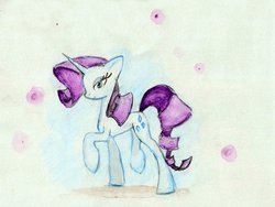 Size: 3408x2560 | Tagged: safe, artist:kriahfox, rarity, g4, female, high res, solo, traditional art