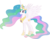 Size: 5890x4590 | Tagged: safe, artist:90sigma, princess celestia, alicorn, pony, g4, absurd resolution, concave belly, crown, ethereal mane, ethereal tail, female, hoof shoes, horn, jewelry, long horn, long legs, long mane, long tail, looking forward, mare, peytral, princess shoes, regalia, simple background, slender, smiling, solo, sparkly mane, sparkly tail, spread wings, tail, tall, thin, three quarter view, transparent background, vector