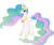 Size: 5990x5020 | Tagged: safe, artist:90sigma, princess celestia, alicorn, pony, g4, absurd resolution, female, hair over one eye, happy, looking at you, mare, open mouth, simple background, solo, transparent background, vector