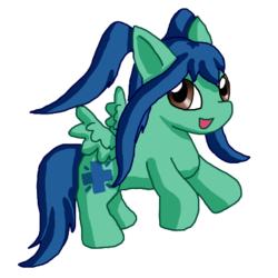 Size: 400x400 | Tagged: safe, artist:wyrdfayth, dracony, fairy tail, female, filly, ponified, solo, wendy marvell