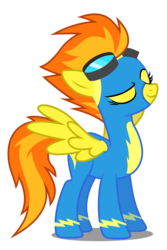 Size: 5000x7500 | Tagged: safe, artist:dashiesparkle, spitfire, pegasus, pony, g4, absurd resolution, female, mare, show accurate, simple background, solo, svg, transparent background, vector, wonderbolts uniform