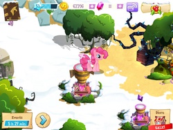 Size: 1024x768 | Tagged: safe, gameloft, screencap, pinkie pie, g4, glitch, totem