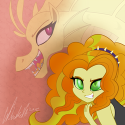 Size: 1000x1000 | Tagged: dead source, safe, artist:wubcakeva, adagio dazzle, siren, equestria girls, g4, self ponidox, self sirendox