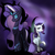 Size: 4000x4000 | Tagged: safe, artist:dazed-and-wandering, nightmare rarity, rarity, pony, unicorn, g4, clothes, duality, duo