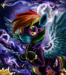 Size: 3500x4000 | Tagged: safe, artist:vittorionobile, rainbow dash, g4, clothes, female, shadowbolt dash, shadowbolts, shadowbolts costume, solo
