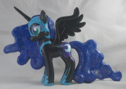 Size: 3841x2705 | Tagged: safe, artist:gryphyn-bloodheart, nightmare moon, princess luna, alicorn, pony, g4, season 1, commission, customized toy, design a pony, high res, irl, photo, princess, solo, toy