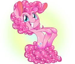 Size: 929x800 | Tagged: safe, artist:snowzahedghog, pinkie pie, earth pony, pony, g4, female, solo, tail, tail stand, tailchair