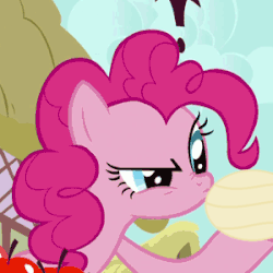 Size: 300x300 | Tagged: safe, edit, edited screencap, screencap, pinkie pie, g4, green isn't your color, animated, cropped, death note, eating, female, potato chips, puffy cheeks, solo
