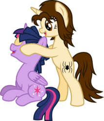 Size: 6000x6998 | Tagged: safe, artist:mactavish1996, artist:zoevulpez, twilight sparkle, alicorn, pony, spiders and magic: rise of spider-mane, g4, absurd resolution, crossover, crossover shipping, dusk shine, male, patricia parker, peter parker, prince dusk, rule 63, shipping, simple background, spider-man, spiders and magic ii: eleven months, spiders and magic iii: days of friendship past, spidertwi, transparent background, twilight sparkle (alicorn), vector