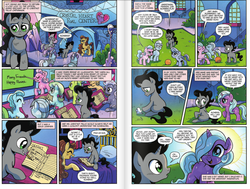 Size: 993x749 | Tagged: safe, artist:brenda hickey, idw, chestnut falls, king sombra, radiant hope, pony, fiendship is magic #1, g4, my little pony: fiendship is magic, spoiler:comic, colt, colt sombra, cute, female, filly, foal, hopabetes, king sombrero, preview, radiantbetes, shipping fuel, unnamed character, unnamed pony
