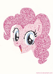 Size: 3024x4168 | Tagged: safe, artist:markv12, pinkie pie, g4, female, pointillism, solo, traditional art