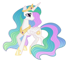 Size: 2500x2219 | Tagged: safe, artist:roze23, princess celestia, pony, g4, female, high res, looking back, mare, simple background, solo, transparent background