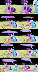 Size: 2405x4520 | Tagged: safe, artist:evil-dec0y, trixie, twilight sparkle, alicorn, pony, comic:trixie vs., g4, comic, female, filly, mare, moon, twilight sparkle (alicorn)