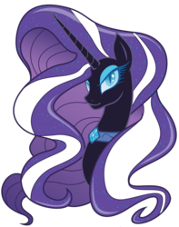 Size: 4252x5400 | Tagged: safe, artist:kooner-cz, nightmare rarity, pony, unicorn, g4, absurd resolution, female, mare, portrait, simple background, solo, transparent background, vector