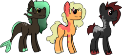 Size: 1440x649 | Tagged: safe, artist:buy_some_babies, artist:shark_fighter, oc, oc only, original species, adoptable, blank flank