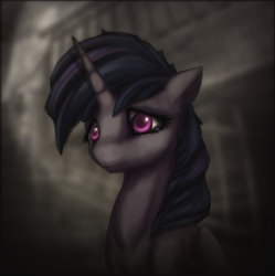 Size: 1600x1606 | Tagged: safe, artist:anemonepetal, twilight sparkle, alicorn, pony, g4, bust, colored, colored pupils, crying, depressed, female, mare, sad, solo, tears of pain, twilight sparkle (alicorn)