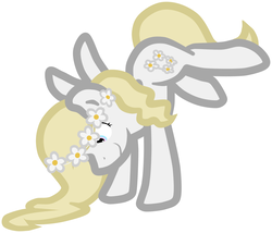 Size: 2425x2077 | Tagged: safe, artist:furrgroup, oc, oc only, oc:daisy, pony, floral head wreath, flower, handstand, high res, simple background, solo, white background