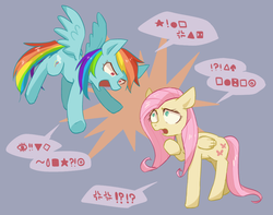 Size: 941x740 | Tagged: safe, artist:akomaru, fluttershy, rainbow dash, g4, pixiv