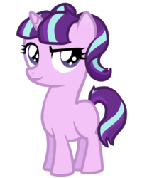 Size: 400x500 | Tagged: safe, artist:vyenn, starlight glimmer, g4, the cutie map, blank flank, female, filly, s5 starlight, simple background, solo, transparent background, vector