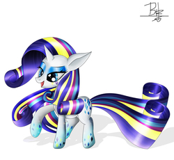 Size: 2500x2300 | Tagged: safe, artist:mrbrunoh1, rarity, pony, unicorn, g4, female, high res, rainbow power, simple background, solo, white background