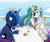 Size: 2100x1750 | Tagged: dead source, safe, artist:irregular-entity, princess celestia, princess luna, g4, egg, painting