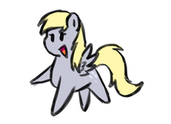 Size: 2000x1447 | Tagged: safe, artist:chipflake, derpy hooves, pegasus, pony, g4, chibi, female, mare, solo