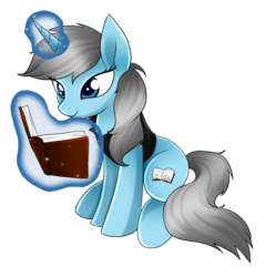 Size: 1024x1033 | Tagged: safe, artist:scarlet-spectrum, oc, oc only, oc:river running, pony, unicorn, book, female, magic, mare, reading, simple background, solo, transparent background